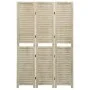 3-panel solid paulownia wood screen 105x165 cm by vidaXL, Room dividers - Ref: Foro24-338578, Price: 65,09 €, Discount: %