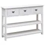 Solid antique white paulownia wood sideboard 108x30x76 cm by vidaXL, Sideboards - Ref: Foro24-338552, Price: 183,63 €, Discou...