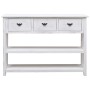 Aparador madera maciza de paulownia blanco antiguo 108x30x76 cm de vidaXL, Aparadores - Ref: Foro24-338552, Precio: 202,28 €,...