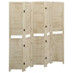 Paravent mit 5 Paneelen aus massivem Paulownia-Holz, 175 x 165 cm von vidaXL, Raumteiler - Ref: Foro24-338580, Preis: 106,69 ...