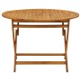 Folding garden table made of solid acacia wood, 110 cm. by vidaXL, Garden tables - Ref: Foro24-316844, Price: 162,52 €, Disco...