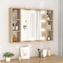Sonoma-Eichenmöbel mit Spiegel und LED-Leuchten 76x15x55 cm von vidaXL, Badezimmerwaschtische - Ref: Foro24-808858, Preis: 70...