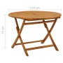 Folding garden table made of solid acacia wood, 110 cm. by vidaXL, Garden tables - Ref: Foro24-316844, Price: 162,52 €, Disco...