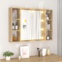 Sonoma-Eichenmöbel mit Spiegel und LED-Leuchten 76x15x55 cm von vidaXL, Badezimmerwaschtische - Ref: Foro24-808858, Preis: 70...