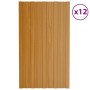Panel de tejado acero galvanizado color madera 12 uds 80x45 cm de vidaXL, Techo - Ref: Foro24-317207, Precio: 64,24 €, Descue...