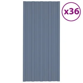 Grau verzinktes Stahldachpaneel, 36 Einheiten, 100 x 45 cm von vidaXL, Decke - Ref: Foro24-317214, Preis: 173,19 €, Rabatt: %