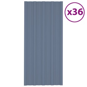 Gray galvanized steel roof panel 36 units 100x45 cm by vidaXL, Ceiling - Ref: Foro24-317214, Price: 161,47 €, Discount: %