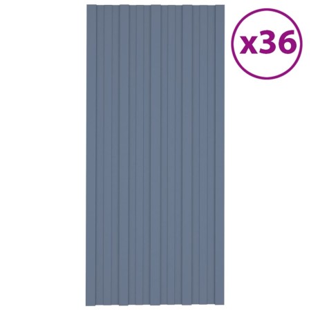 Panel para tejado acero galvanizado gris 36 unidades 100x45 cm de vidaXL, Techo - Ref: Foro24-317214, Precio: 161,34 €, Descu...