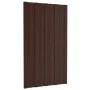 Braun verzinktes Stahldachpaneel 12 Einheiten 80x45 cm von vidaXL, Decke - Ref: Foro24-317205, Preis: 60,12 €, Rabatt: %