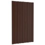 Panel para tejado acero galvanizado marrón 12 unidades 80x45 cm de vidaXL, Techo - Ref: Foro24-317205, Precio: 63,59 €, Descu...