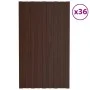 Braun verzinktes Stahldachpaneel 36 Einheiten 80x45 cm von vidaXL, Decke - Ref: Foro24-317206, Preis: 130,67 €, Rabatt: %