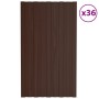 Panel para tejado acero galvanizado marrón 36 unidades 80x45 cm de vidaXL, Techo - Ref: Foro24-317206, Precio: 128,02 €, Desc...