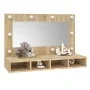 Möbel mit Spiegel und LED-Lichtern in Eiche Sonoma Farbe, 90x31,5x62 cm. von vidaXL, Badezimmerwaschtische - Ref: Foro24-8088...