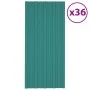 Grün verzinktes Stahldachpaneel 36 Einheiten 100x45 cm von vidaXL, Decke - Ref: Foro24-317212, Preis: 155,03 €, Rabatt: %