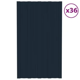 Anthrazitfarbenes Dachpaneel aus verzinktem Stahl, 36 Einheiten, 80 x 45 cm von vidaXL, Decke - Ref: Foro24-317204, Preis: 13...