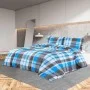 Juego de funda nórdica algodón azul y gris 225x220 cm de vidaXL, Fundas de nórdico - Ref: Foro24-136076, Precio: 23,95 €, Des...
