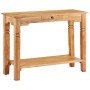 Mesa consola de madera maciza de acacia 100x40x76 cm