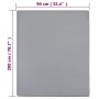 Jersey-Spannbettlaken, 2 Stück, graue Baumwolle, 90 x 200 cm von vidaXL, Bettlaken - Ref: Foro24-136201, Preis: 22,97 €, Raba...