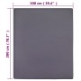 Jersey-Spannbettlaken 2 Stück anthrazitgraue Baumwolle 100x200 cm von vidaXL, Bettlaken - Ref: Foro24-136193, Preis: 22,28 €,...