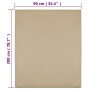 2 Stück Baumwoll-Jersey Spannbettlaken taupe grau 90x200 cm von vidaXL, Bettlaken - Ref: Foro24-136221, Preis: 23,87 €, Rabat...