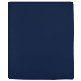 2 Stück marineblaue Baumwoll-Jersey-Spannbettlaken 160x200 cm von vidaXL, Bettlaken - Ref: Foro24-136237, Preis: 29,15 €, Rab...