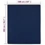 Fitted jersey sheets 2 units navy blue cotton 160x200 cm by vidaXL, Bed sheets - Ref: Foro24-136237, Price: 28,69 €, Discount: %