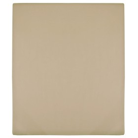 Taupe gray cotton jersey fitted sheet 100x200 cm by vidaXL, Bed sheets - Ref: Foro24-136222, Price: 15,61 €, Discount: %