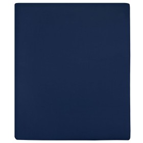 2 Stück marineblaues Baumwoll-Jersey-Spannbetttuch 140x200 cm von vidaXL, Bettlaken - Ref: Foro24-136235, Preis: 25,18 €, Rab...