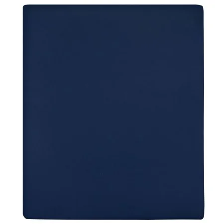 2 Stück marineblaues Baumwoll-Jersey-Spannbetttuch 140x200 cm von vidaXL, Bettlaken - Ref: Foro24-136235, Preis: 24,76 €, Rab...