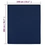 2 Stück marineblaues Baumwoll-Jersey-Spannbetttuch 140x200 cm von vidaXL, Bettlaken - Ref: Foro24-136235, Preis: 24,76 €, Rab...