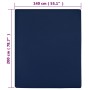 2 Stück marineblaues Baumwoll-Jersey-Spannbetttuch 140x200 cm von vidaXL, Bettlaken - Ref: Foro24-136235, Preis: 25,18 €, Rab...
