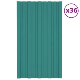 Grün verzinktes Stahldachpaneel 36 Einheiten 80x45 cm von vidaXL, Decke - Ref: Foro24-317200, Preis: 117,08 €, Rabatt: %