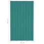 Panel para tejado acero galvanizado verde 36 unidades 80x45 cm de vidaXL, Techo - Ref: Foro24-317200, Precio: 117,08 €, Descu...