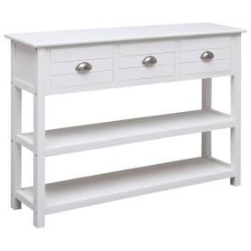 Aparador madera maciza de paulownia blanco 108x30x76 cm de vidaXL, Aparadores - Ref: Foro24-338545, Precio: 142,34 €, Descuen...