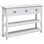 Aparador madera maciza de paulownia blanco 108x30x76 cm de vidaXL, Aparadores - Ref: Foro24-338545, Precio: 142,13 €, Descuen...