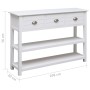 Aparador madera maciza de paulownia blanco 108x30x76 cm de vidaXL, Aparadores - Ref: Foro24-338545, Precio: 142,13 €, Descuen...