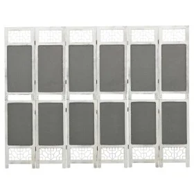 Trennwand mit 6 grauen Stoffbahnen 210x165 cm von vidaXL, Raumteiler - Ref: Foro24-338557, Preis: 101,77 €, Rabatt: %