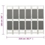 Divider screen with 6 gray fabric panels 210x165 cm by vidaXL, Room dividers - Ref: Foro24-338557, Price: 102,32 €, Discount: %