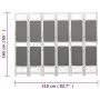 Divider screen with 6 gray fabric panels 210x165 cm by vidaXL, Room dividers - Ref: Foro24-338557, Price: 101,77 €, Discount: %