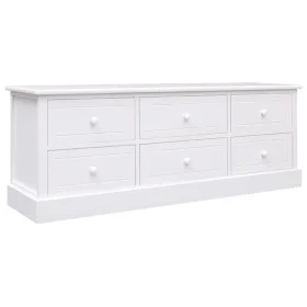 TV-Ständer Massivholz paulownia weiß 108x30x40 cm von vidaXL, TV-Möbel - Ref: Foro24-338527, Preis: 166,83 €, Rabatt: %
