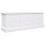 Mueble para TV madera maciza de paulownia blanco 108x30x40 cm de vidaXL, Muebles TV - Ref: Foro24-338527, Precio: 166,83 €, D...