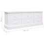 TV-Ständer Massivholz paulownia weiß 108x30x40 cm von vidaXL, TV-Möbel - Ref: Foro24-338527, Preis: 188,03 €, Rabatt: %