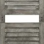 Biombo de 4 paneles de madera maciza gris 143x166 cm de vidaXL, Divisores de ambientes - Ref: Foro24-338575, Precio: 97,74 €,...