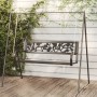 Garten-Schaukelbank 125 cm aus Stahl und schwarzem Kunststoff von vidaXL, Gartenbänke - Ref: Foro24-317145, Preis: 114,03 €, ...