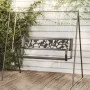 Garten-Schaukelbank 125 cm aus Stahl und schwarzem Kunststoff von vidaXL, Gartenbänke - Ref: Foro24-317145, Preis: 111,77 €, ...