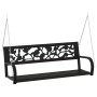 Garten-Schaukelbank 125 cm aus Stahl und schwarzem Kunststoff von vidaXL, Gartenbänke - Ref: Foro24-317145, Preis: 114,03 €, ...