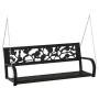 Garten-Schaukelbank 125 cm aus Stahl und schwarzem Kunststoff von vidaXL, Gartenbänke - Ref: Foro24-317145, Preis: 111,77 €, ...