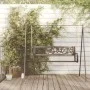 Garten-Schaukelbank 125 cm aus Stahl und schwarzem Kunststoff von vidaXL, Gartenbänke - Ref: Foro24-317145, Preis: 111,77 €, ...