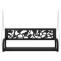 Garten-Schaukelbank 125 cm aus Stahl und schwarzem Kunststoff von vidaXL, Gartenbänke - Ref: Foro24-317145, Preis: 114,03 €, ...
