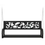 Garten-Schaukelbank 125 cm aus Stahl und schwarzem Kunststoff von vidaXL, Gartenbänke - Ref: Foro24-317145, Preis: 111,77 €, ...